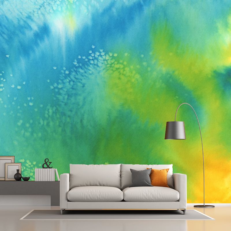 Green Plants Paint Mural Decal Stain-Resistant Artistry Living Room Wall Covering