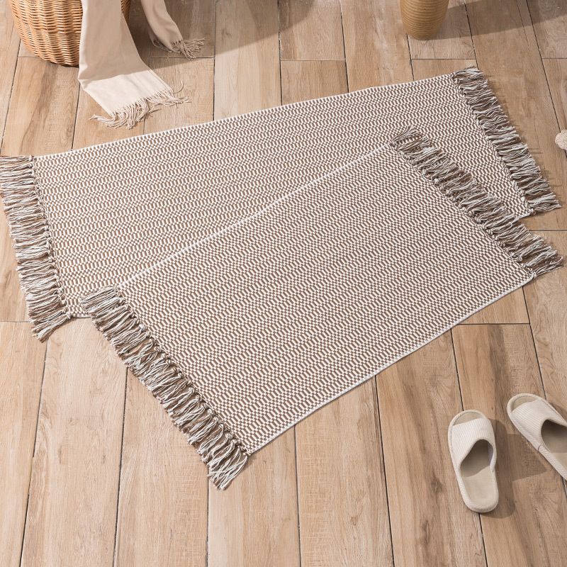 Bohemian Solid Fringe Carpet Cotton Intérieur tapis réversible pour animaux de compagnie pour décoration de la maison