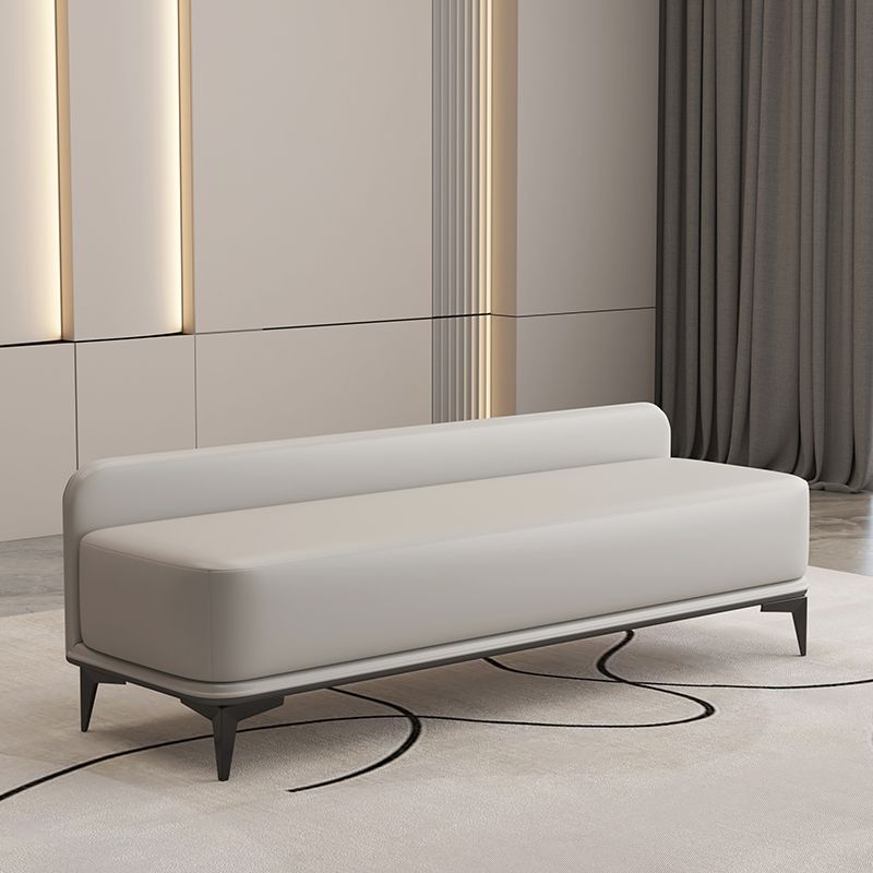 Modern Cushioned Seating Bench Backrest Entryway and Bedroom Bench