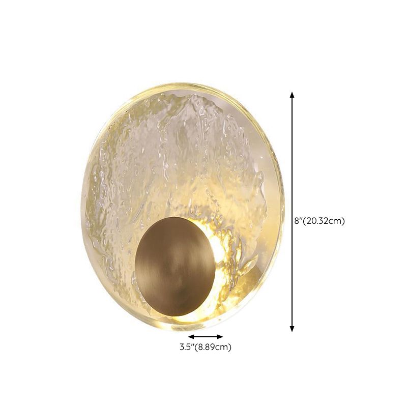 Modernism Single Golden Wall Mounted Sconce Round LED Wall Light