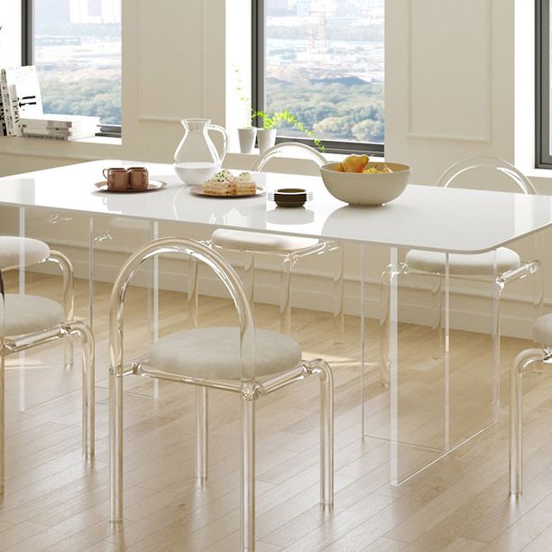 Modern 1/7 Pieces Dining Set Rectangle Stone Dining Table for Kitchen