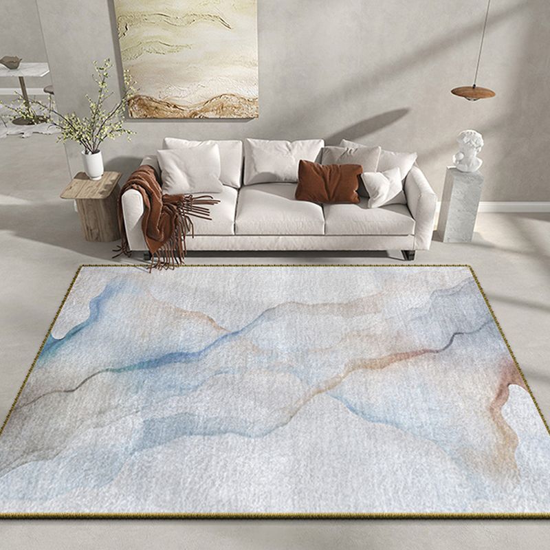 Contemporary Wabi-sabi Rug Simple Color Carpet Polyester Non-Slip Backing Rug