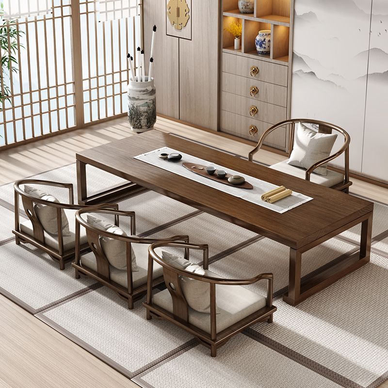 1 Rectangle Coffee Table Solid Wood Sled Single Coffee Table