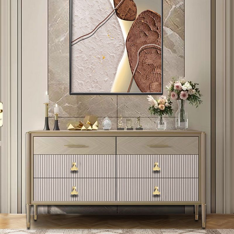 Modern Horizontal Combo Dresser Wood Storage Dresser for Bedroom