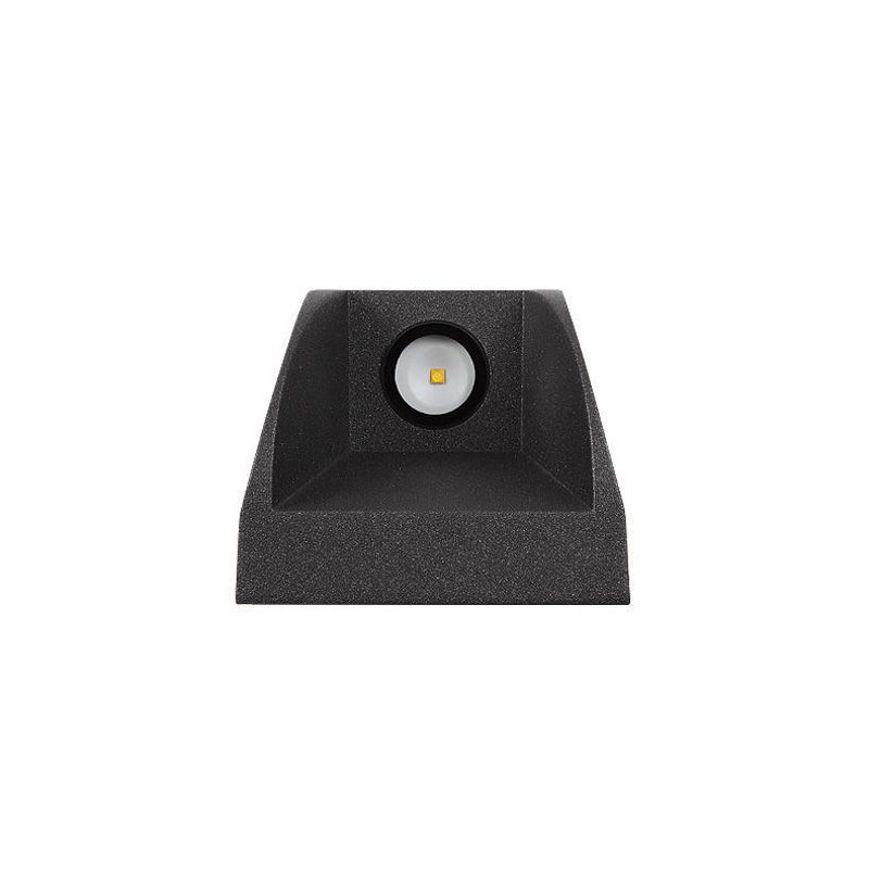 Geometric Shape Wall Lamp Modern Style Metal 2 Lights Wall Light in Black