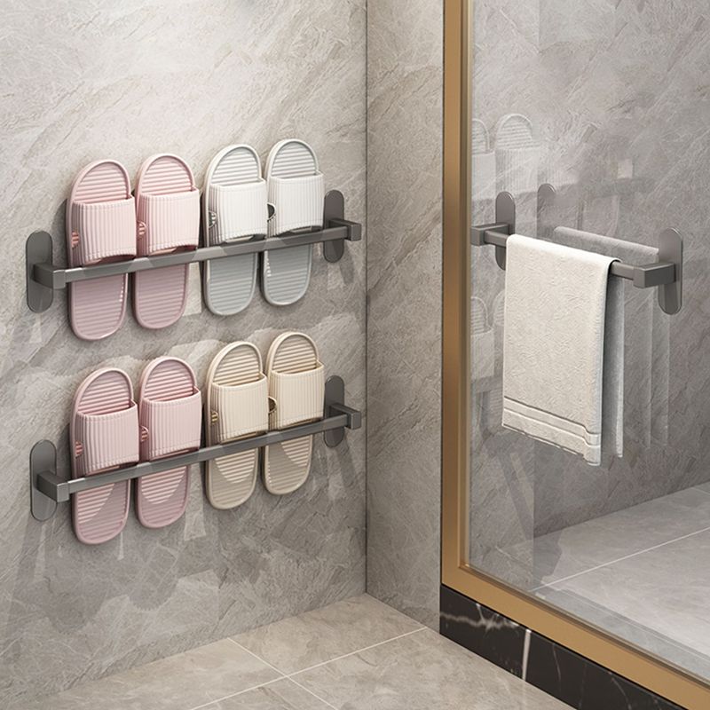 Grey Bathroom Accessory Set Modern 1/2 - Piece Bath Shelf Anti-rust