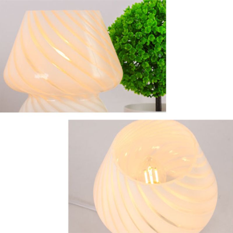 Lampada da comodino moderna Torchiere Lampada da comodino in vetro a 1 lampadina per soggiorno