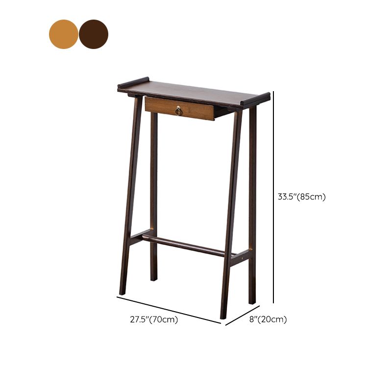 Modern Rectangular Console Table Wooden Console Sofa Table in Brown/Natural