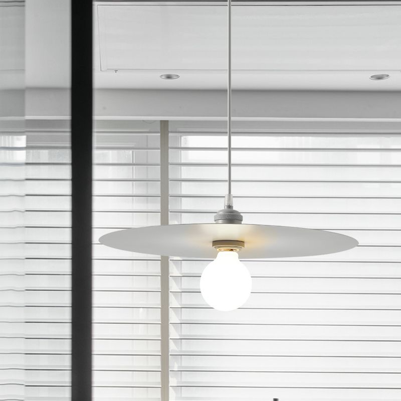 Macaron Disc Shade Drop Light One Bulb Metal Hanging Pendant Light in Multi Colors