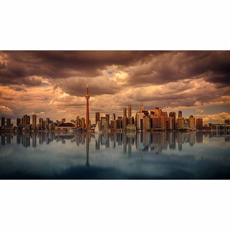 Modern Photography Mural Wallpaper Urban Landscape Living Room Wall Mural