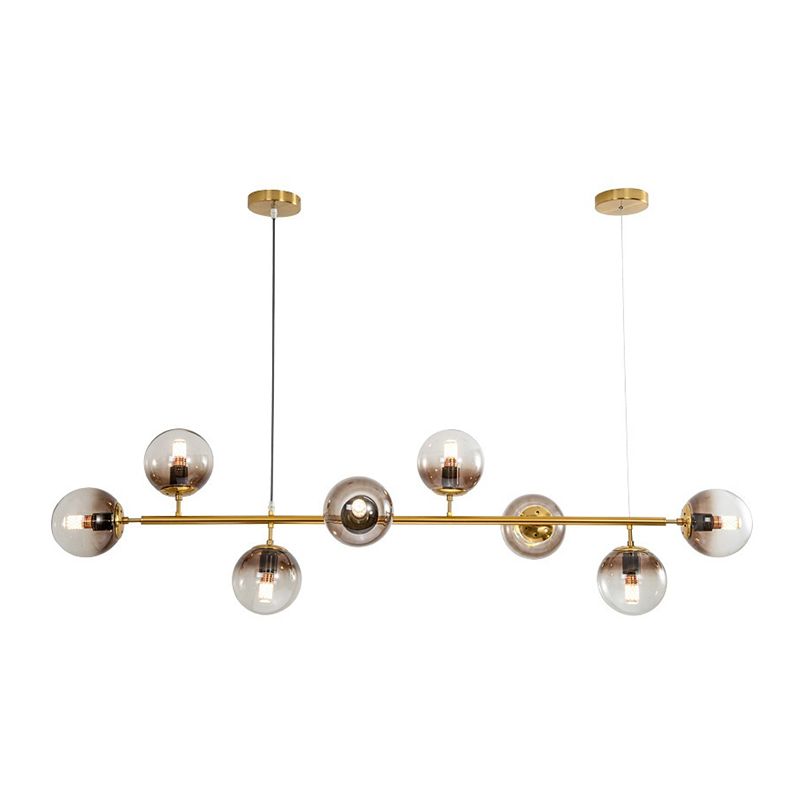 Glass Globe Island Chandelier Light Contemporary Style Chandelier Lighting Fixture