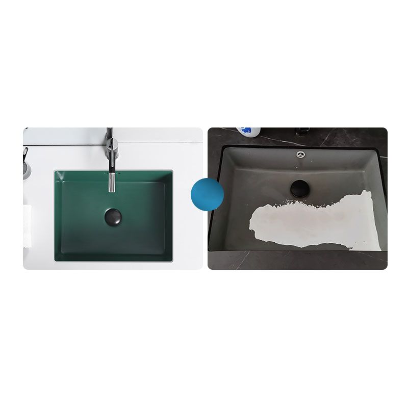 Porcelain Bathroom Sink Round Vessel Lavatory Sink with Pop-Up Drain