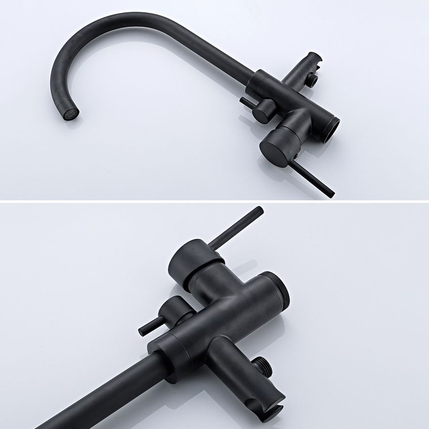 Floor Mounted Freestanding Tub Filler Metal Freestanding Tub Filler Trim with Spray Gun