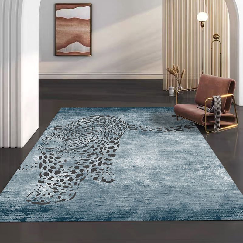 Funky Leopard Pattern Area Rug Modern Individuality Carpet Non-Slip Backing Rug for Home Decoration