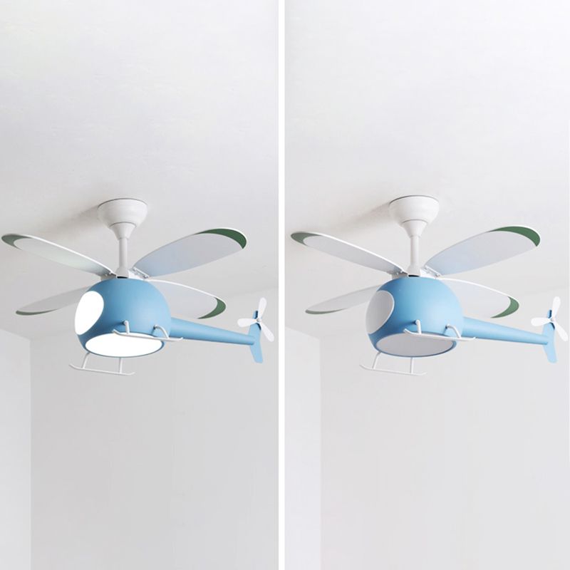 Metal Ceiling Fan Lighting Modern Style Multi Light Ceiling Fan Lamp for Living Room