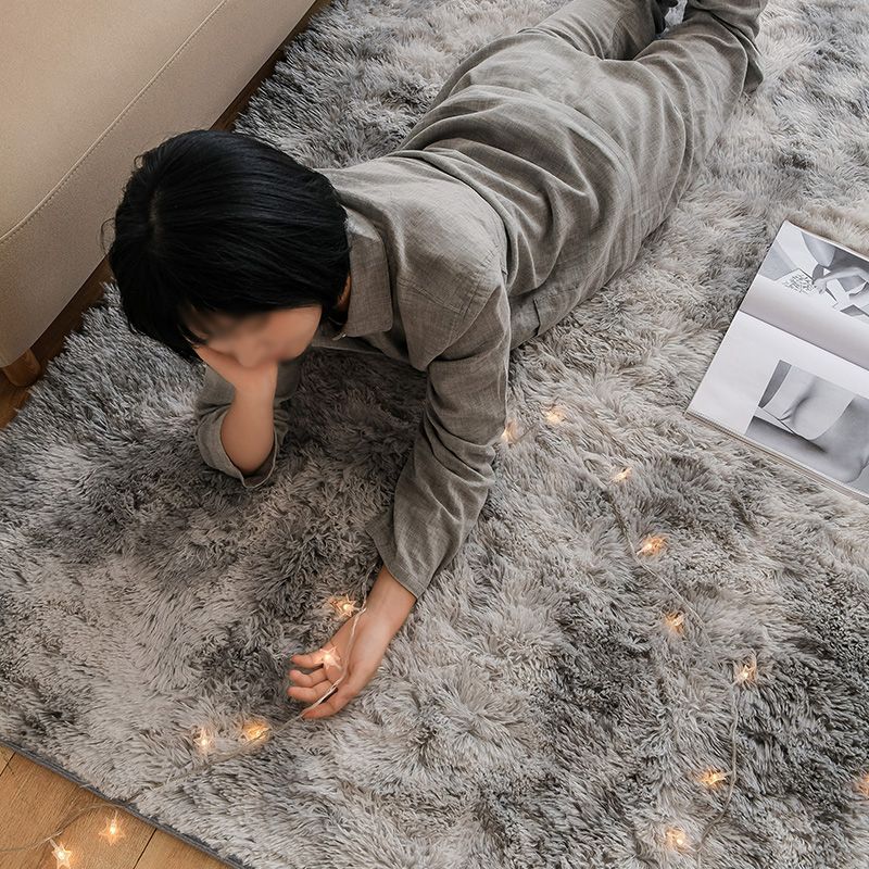 Multicolor Simplicity Area Rug Polyester Tie-Dye Effect Rug Non-Slip Backing Indoor Rug for Living Room