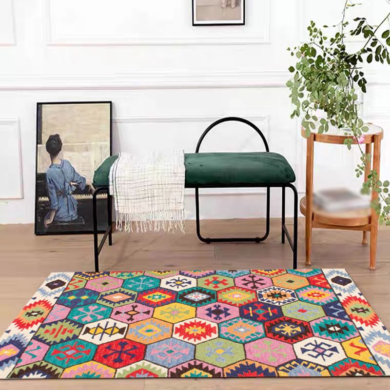 Colours Moroccan Rug Polyester Graphic Area Rug Stain Resistant Indoor Rug Home Decor
