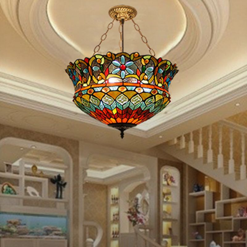 Éclairage de lustre bol inversé