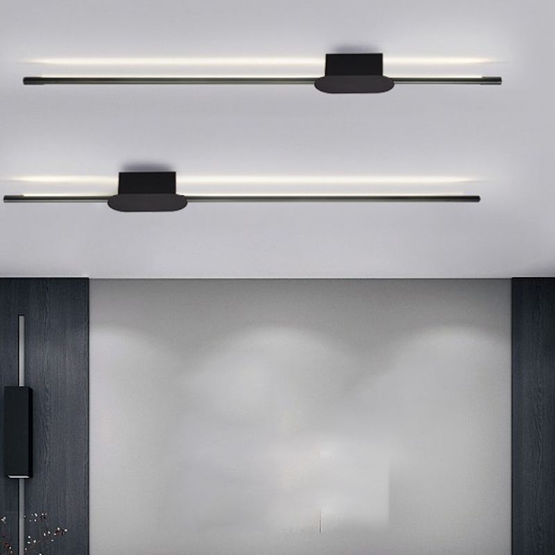 Modern Style Linear Shape Wall Sconce Metal Wall Lighting for Bedroom