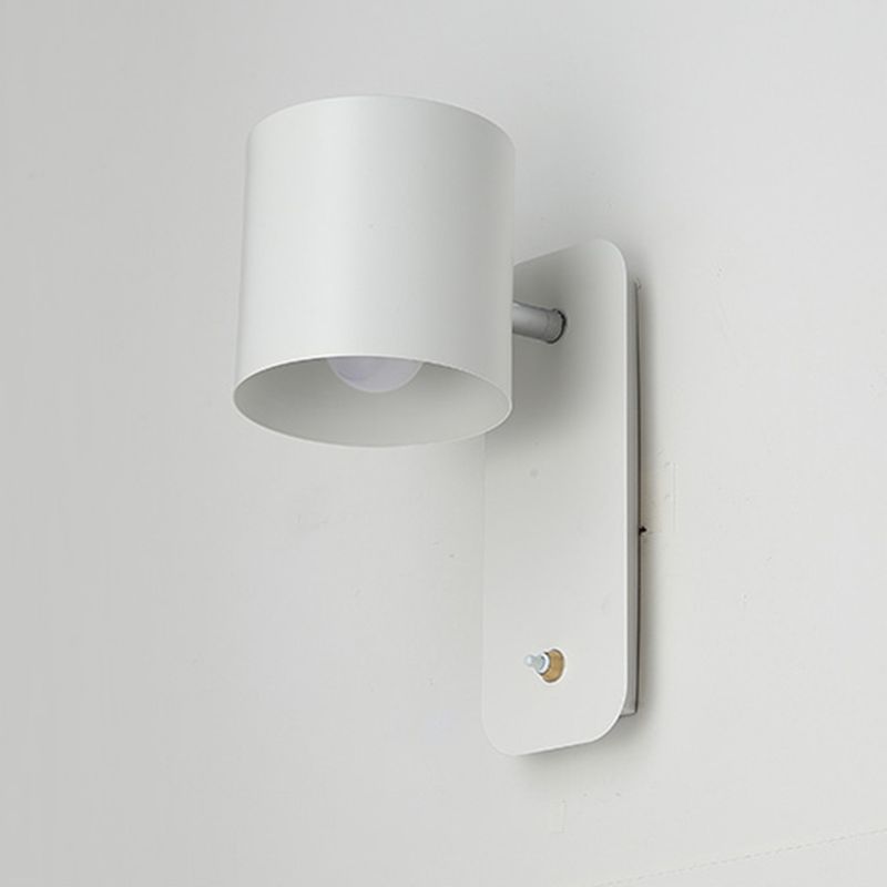 Nordic Style Colorful Wall Light Cylinder Shape Adjustable Wall Lamp for Bedroom