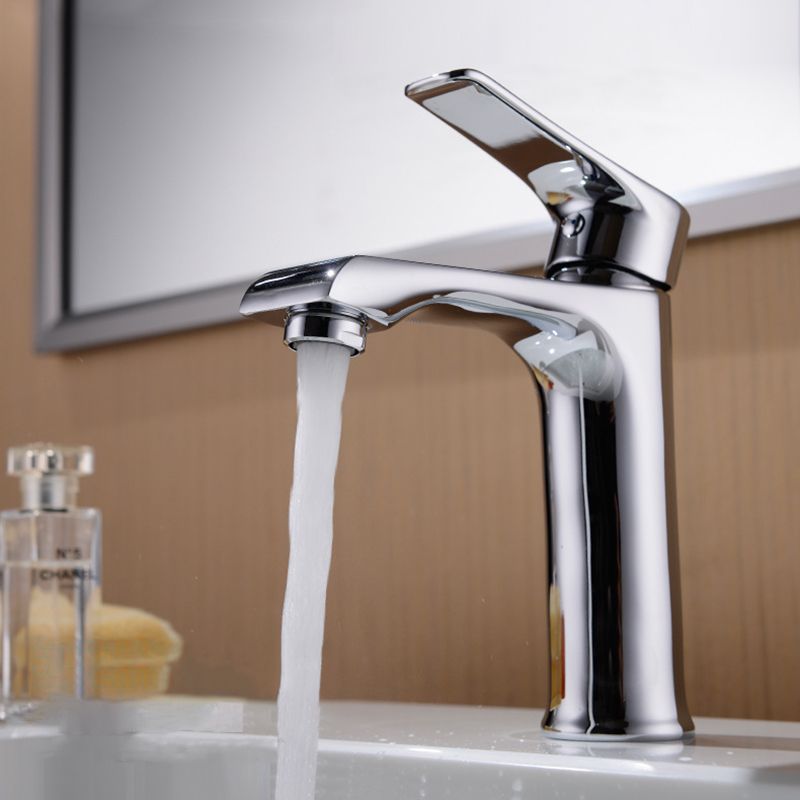 Lever Handle Vessel Sink Faucet Circular Modern Bathroom Faucet
