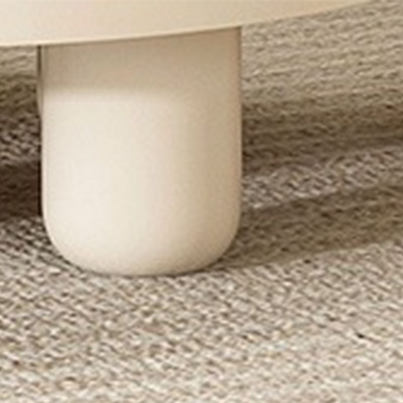 Solid Wood Coffee Table  Minimalist Coffee Table with Round Top for Living Room