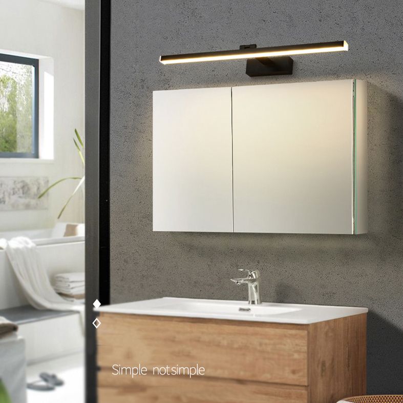 Luce da parete dritta in metallo Stile semplicità Stile a led Wall Sconce Illuminazione in nero