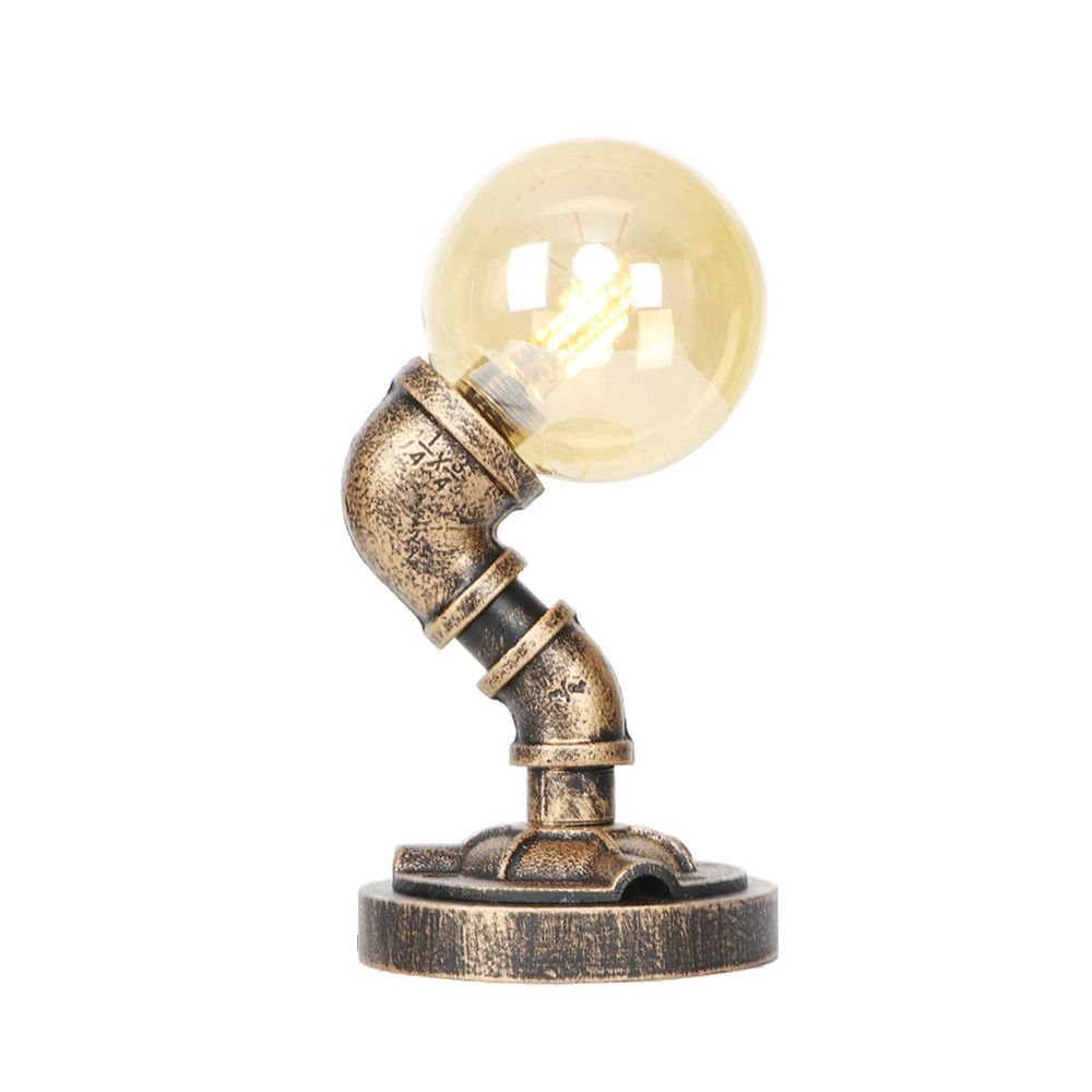 1 lampe de bureau en verre clair léger / ambre style vintage de style vintage