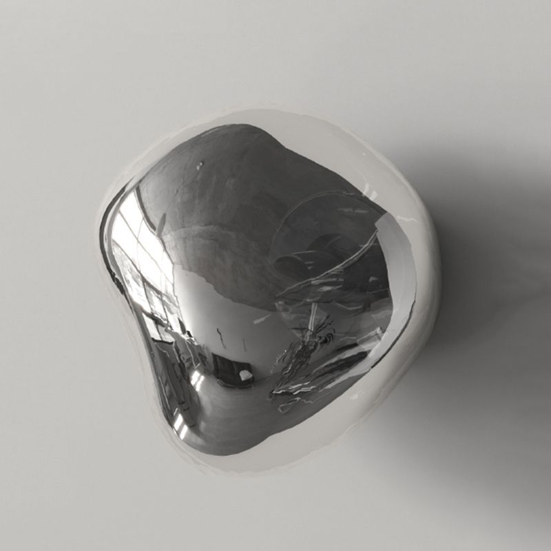 Unique 1 - Light Wall Light Fixture Modern Glass Wall Sconce in Sliver / Amber