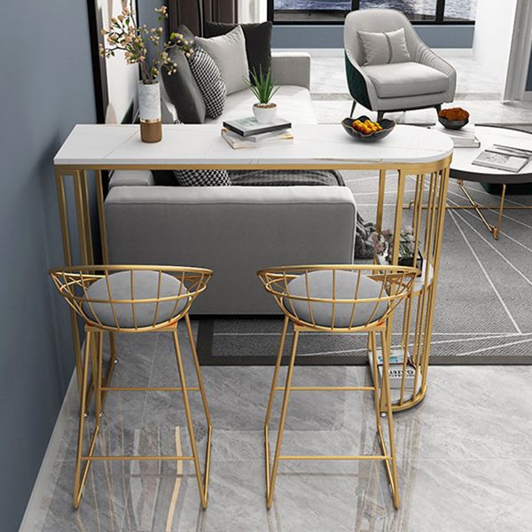 Stone Irregular Shape Bar Table Traditional Luxury Bar Table  with Double Pedestal