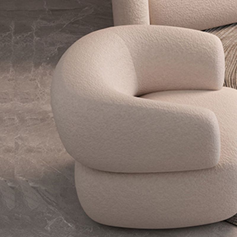 Unique Style Fabric Sofa in Off-White Bonus Room Apartment Seating