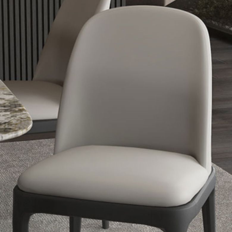 Plastic Side Chair Modern Style Windsor Back Armless Chair for Kitchen Use