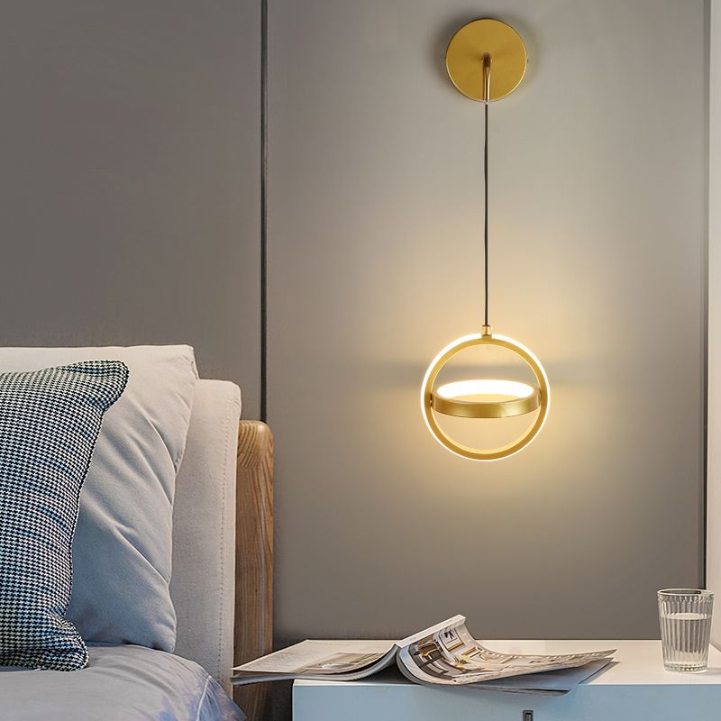Circlings Luz montada en la pared Minimalista Metal Bundside Led Pared colgante Luz
