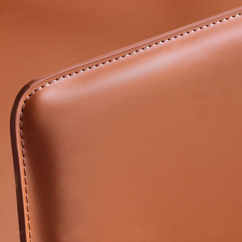 Designer Style Armless Chair Parsons Back Leather Chair for Restaurant