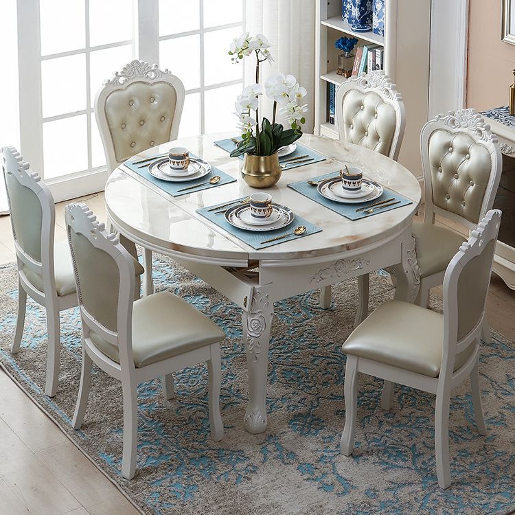 Victorian Dining Room Set Standard Height with Rectangle Top 4 Legs Base Dining Furniture