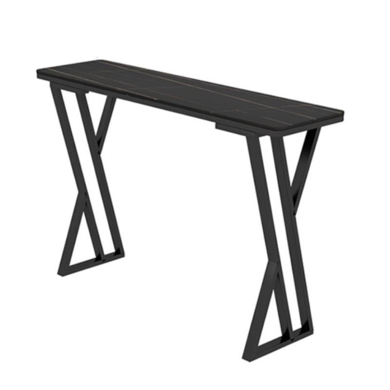 Industrial Rectangle Top Counter Table 42-inch Height Table for Coffee Shop