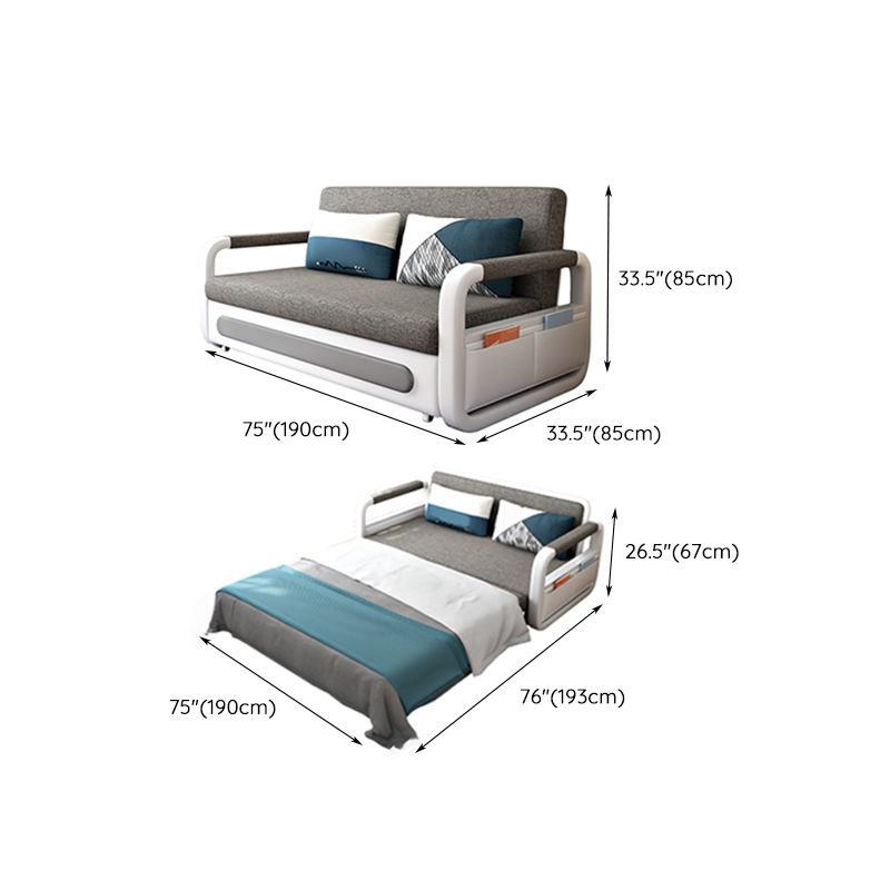 35" Wide Contemporary Sleeper Sofa Futon Storage Sleeper Sofa