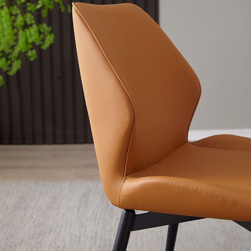 Dining Room Home Upholstered Chair Leather Wingback Armless Chair