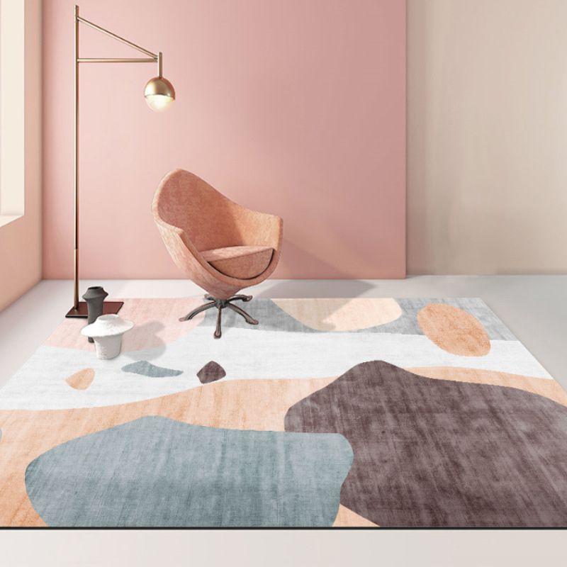 Farbblock Geometrischer Teppichbereich Teppich Polyster Haustierfreundlich Easy Care Area Teppich