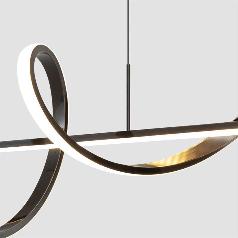 Modern Golden/Black Ceiling Light LED Kitchen Island Lighting for Bedroom