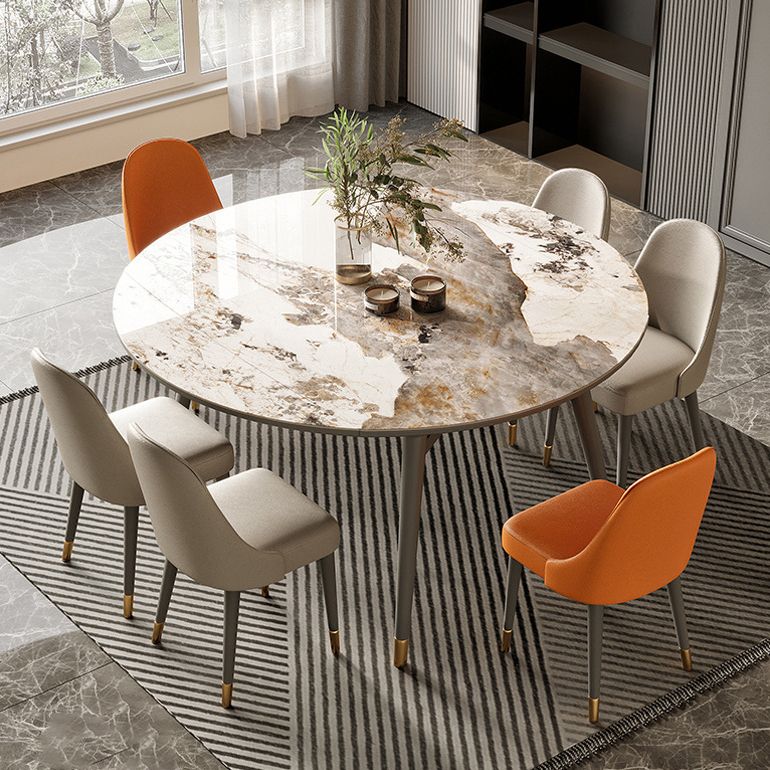 Mesa de comedor extensible moderna mesa redonda de comedor con 4 patas de madera
