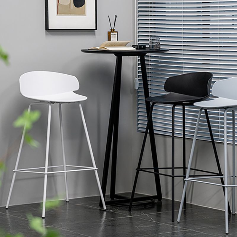 Contemporary Design Plastic Counter Barstools Low Back Stools for Home