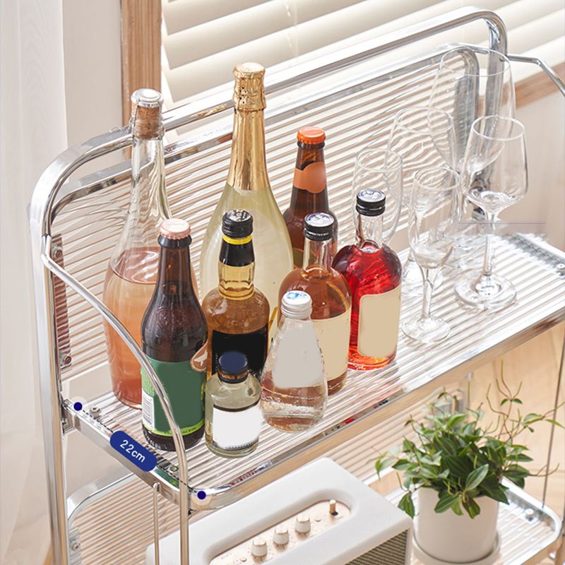 Modern Clear 23.6" End Table Rectangular Glass Side Table with Shelf