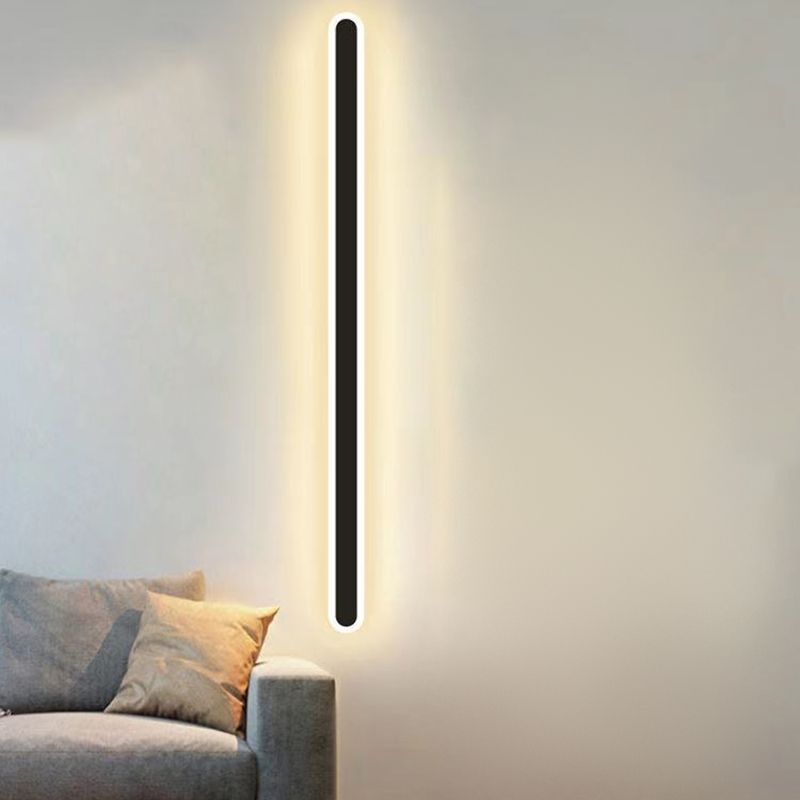 Zeitgenössischer Stil lineare Leuchtenleuchten Metal 1 Light LED -Wandleuchten