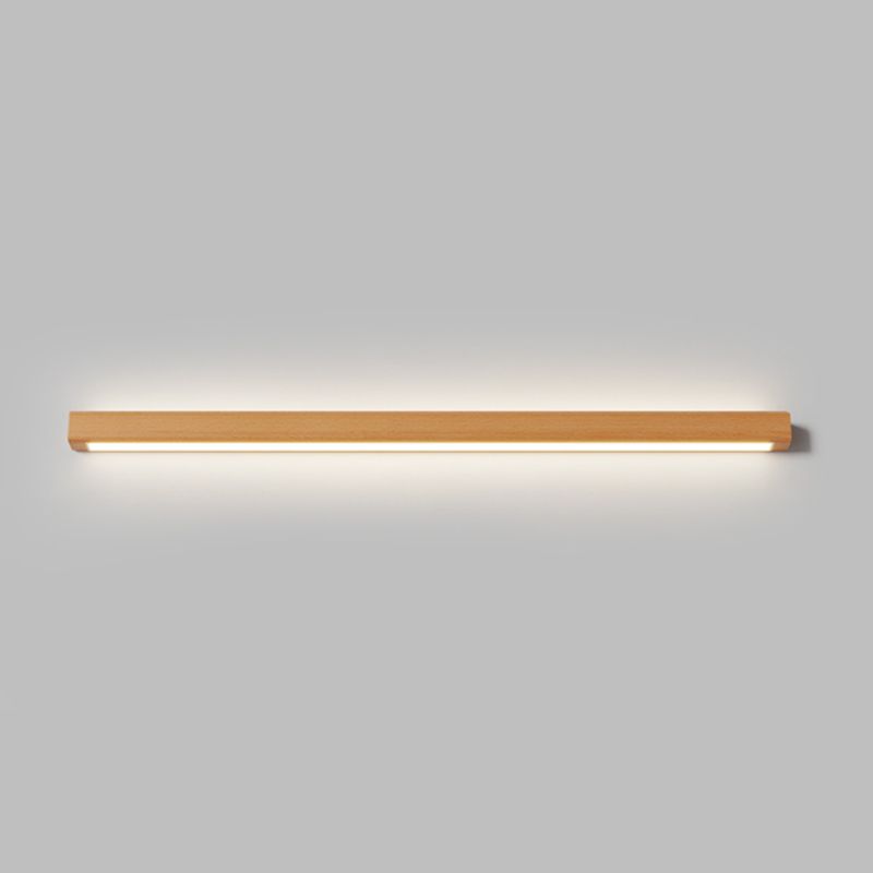 Luces de pared de tocador lineal de estilo moderno madera 1 luces de espejo de tocador de luz