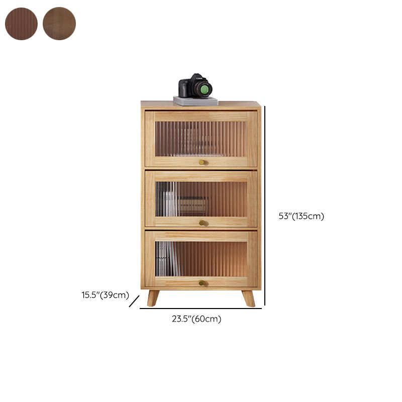 Scandinavian Closed Back Standard Bookshelf Wooden Bookcase with Rectangular Shelves
