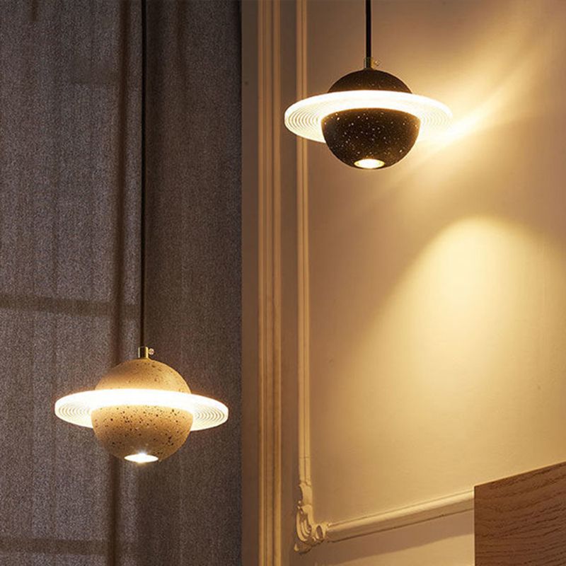 Modern Style Spherical Shape Pendant Lighting Cement Pendant Light for Bedroom