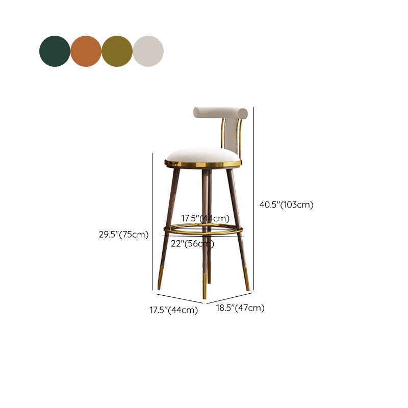 Contemporary Metal Bar Stool Footrest Counter Stool for Restaurant