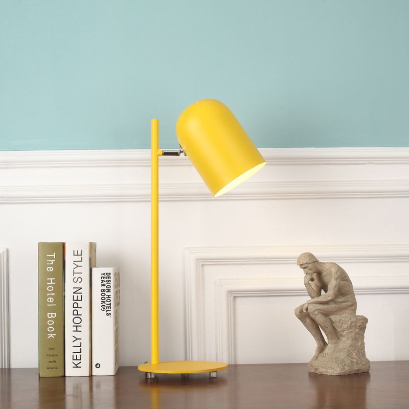 Roteerbaar metalen beker Studie Licht 1 kop Macaron Loft Desk Light met plug -in koord voor kantoor