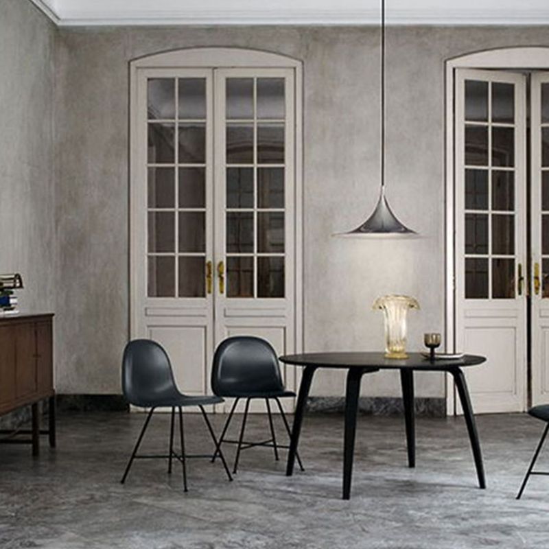 Accesorios de iluminación colgante de trompeta Lámpara de suspensión moderna de 1 luces con sombra de metal